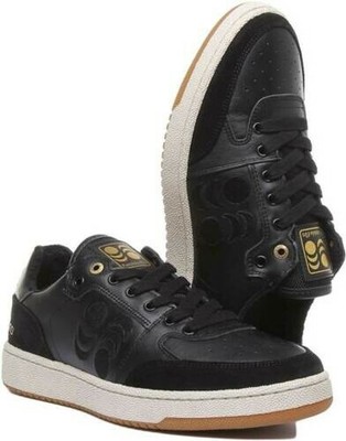 PANTOFOLA D'ORO PANTOFOLA D'ORO MARACANA NIEDRIG HERREN LEDER TURNSCHUHE SCHWARZ GRÖSSE UK 6 - 12