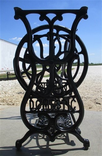 Treadle Sewing Machine Cast Iron Base Industrial Age Table Domestic Steampunk mn