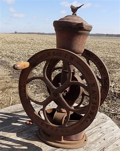 Elgin Coffee Grinder Burr Mill Cast Iron Corn Bean Wheat Seed Grain Vintage