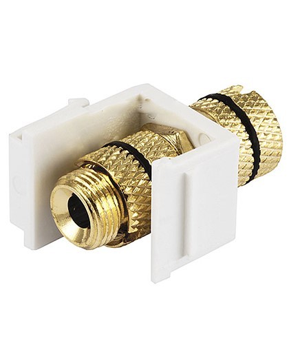 10x Banana Jack Keystone Audio Speaker Wire Screw Black Ring Wall Plate White