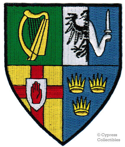 IRELAND PATCH IRISH COAT ARMS embroidered ULSER MUNSTER LEINSTER CONNACHT SHIELD