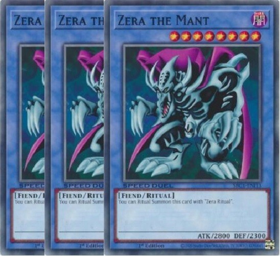 Yugioh - Zera the Mant Ritual Set x 3 - 1st Edition NM