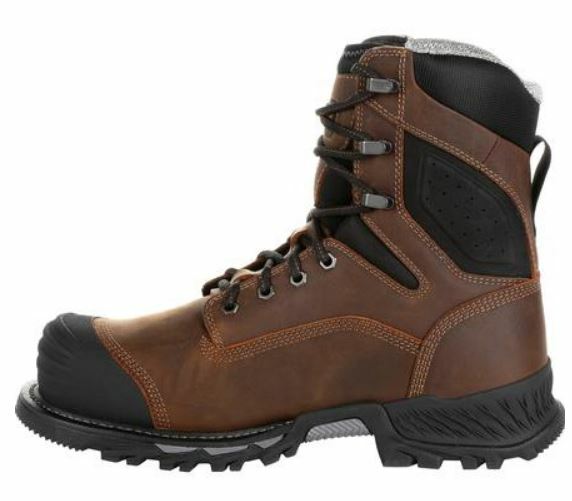Pre-owned Georgia Boot Rumbler 8" Composite Toe Eh Waterproof Work Boot Gb00285 In Brown