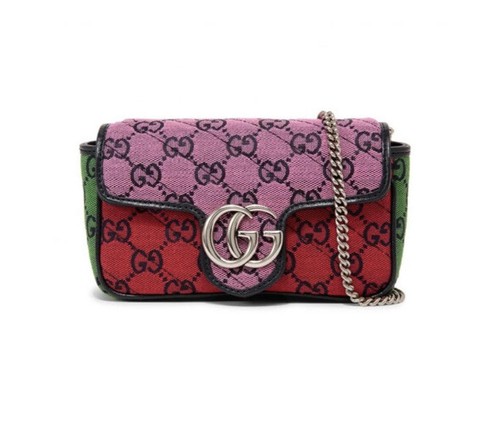 Sale GUCCI スーパーmini バッグ　ピンク　GGモーメント Gucci Pink GG Marmont Pink Super Mini Bag - Runway Catalog