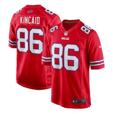 Dalton Kincaid Bills Men stitched Jersey White / Rush / Royal