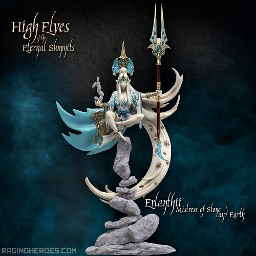 Raging Heroes High Elves 28mm Эрлантии, Хозяйка Камня и Земли