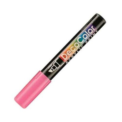 Marvy Uchida DecoColor Acrylic Paint Marker Pink Chisel Tip Art Office School