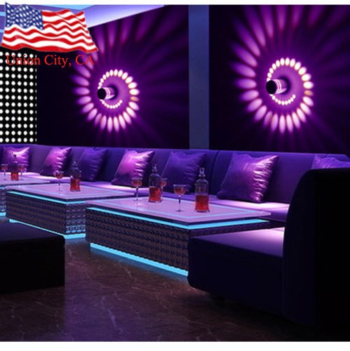 Details About 3w Rgb Led Light Bulb Wall Lamp Spiral Ceiling Hallway Porch Creative Indoor