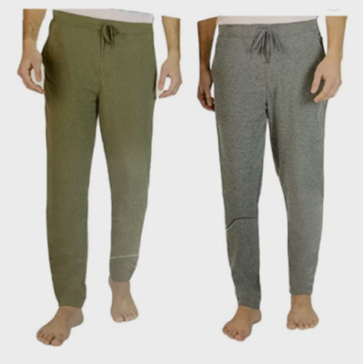 Eddie Bauer 2-Pack Mens Lounge Joggers Pants Color Olive Gray Size Medium NWOT