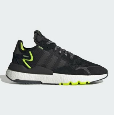 ADIDAS ORIGINALS NITE JOGGER EG7409 CORE BLACK SOLAR YELLOW MEN'S RUNNING SHOES