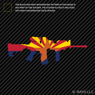 Arizona State Shape AR15 Sticker Decal AR-15 M16 M-16 AZ