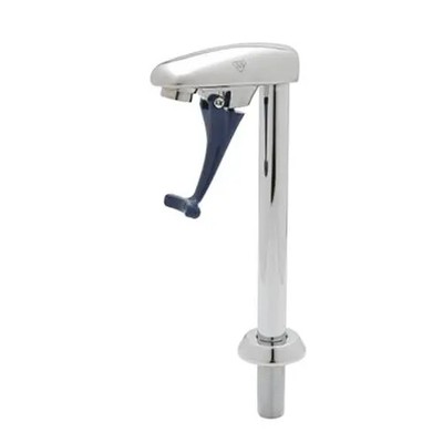 T&S Brass B-1213 8'' Deck Mount Pedestal Glass Filler w/ Self Closing Arm