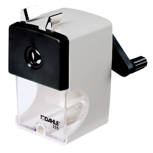 2x Bleistift Anspitz Maschine Bleistiftanspitzer mit Kurbel grau Dahle 155