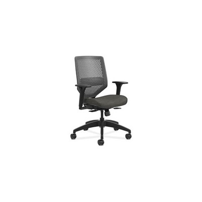 The Hon HON Solve Seating Charcoal Mid-Back Task Chair Black