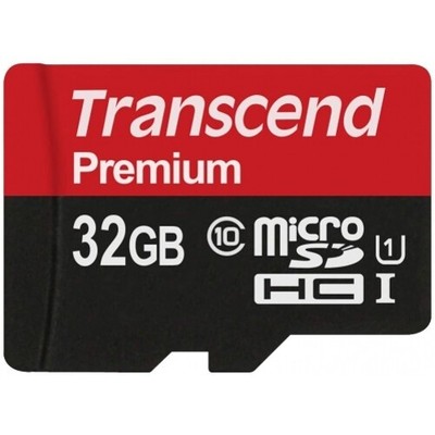 32GB Memory Card Transcend High Speed MicroSD Class 10 for Cell Phones