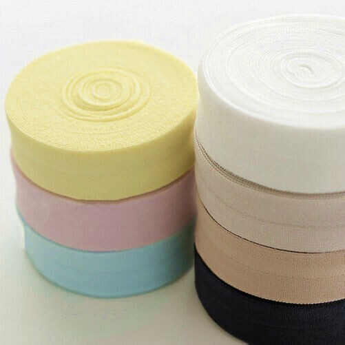 5M Spandex Bias Binding Webbing Plain Strap DIY Canvas bag Baby Clothes 2cm Wide