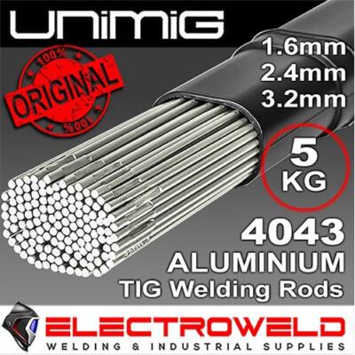 1kg 3kg 5kg UNIMIG 4043 3.2mm Aluminium TIG Filler Rods Alloy Welding Sticks