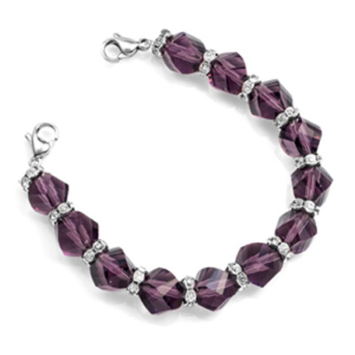 CLEARANCE! Medical ID Dark Purple Bead Interchangeable Bracelet Strand