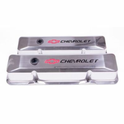 Proform 141-108 Engine Valve Covers Tall Style DieCast Polished For SB Chevy NEW