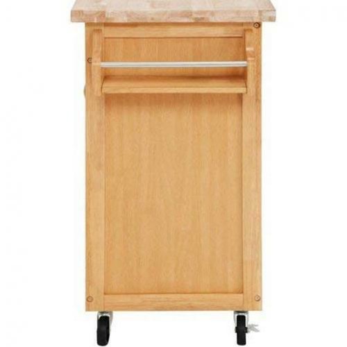 Mainstays Kitchen Island Cart, Natural. This Stylish Furniture Has a Solid...