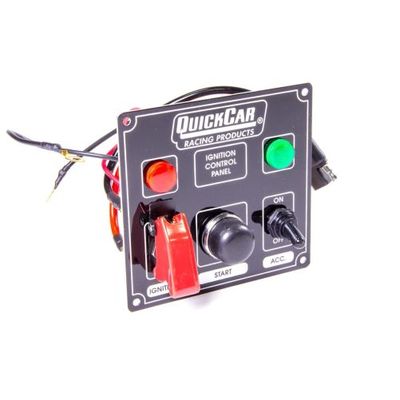 Quickcar Racing Products 50-823 Dash Mount Switch Panel 4-5/8 x 4-3/8'' Aluminum