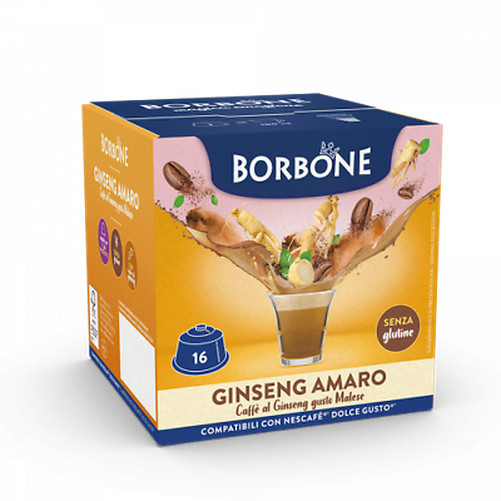 Ginseng Amaro Gusto Malais CafÃ© Borbone - 16 Capsules Compatibles Dolce Gusto