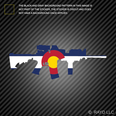 Colorado State Shape AR15 Sticker Decal AR-15 M16 M-16 CO