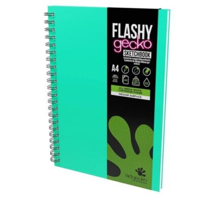 Artgecko Flashy Gecko Tout Media Papier Blanc Carnets de Croquis A4