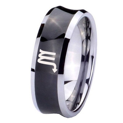 Scorpio Zodiac Tungsten Male Wedding Rings Men's Wedding Bands Engraved