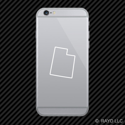 (2x) Utah Outline Cell Phone Sticker Mobile UT many colors