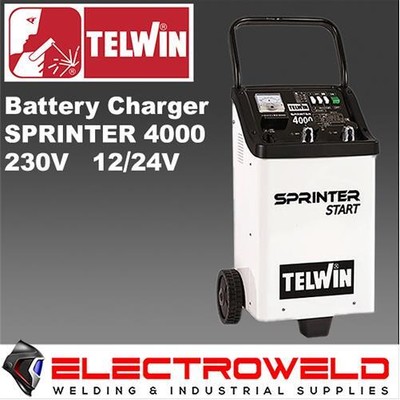 TELWIN BATTERY CHARGER / STARTER SPRINTER 4000 ON WHEELS VEHICLE CAR 230V 12/24V