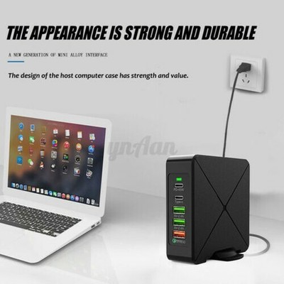 5 Port 3.0 Schnell Laden USB Handy Auto Ladegerät Adapter LED Display Lade DH
