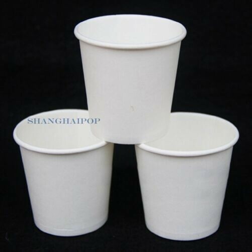 100 X Mini Disposable Paper Sample Cup Ice Cream Hot Coffee Party  White 2.5oz
