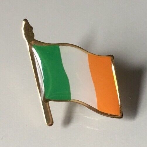 IRELAND  FLAG LAPEL PIN *MADE IN USA* Hat Tie Vest Pinback St. Patrick’s Day