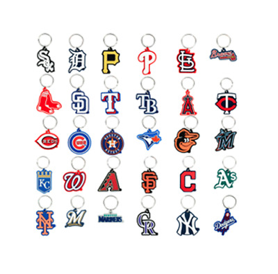 MLB Logo PVC Keychain: PICK YOUR 30 Teams of FANATICISM!!!