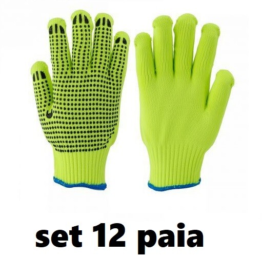 Set 12 Coppie Paia Guanti Da Lavoro Presa Antiscivolo Taglia XL dfh