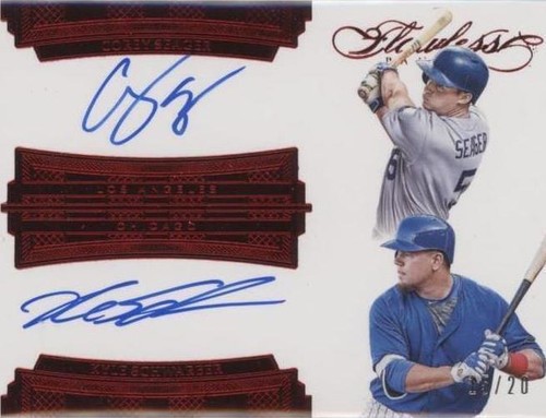 2017 Panini Flawless - Corey Seager Kyle Schwarber #FDS-CK