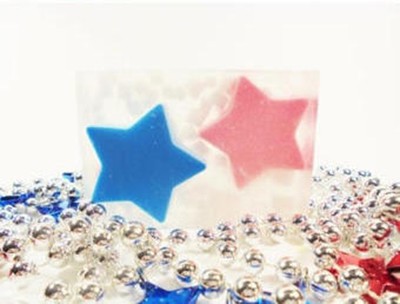PATRIOTIC SPANGLED BANNER STAR NATURAL HANDMADE by H&B Oils Center 3 OZ SOAP 