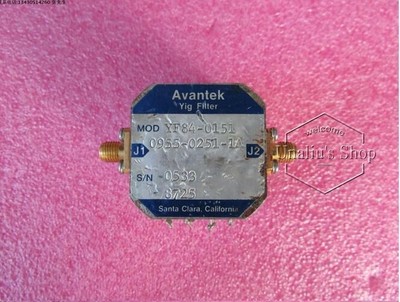 used Avantek YF84-0151 600MHz-4.1GHz SMA RF microwave YIG filter