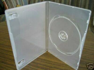 10 NEW SUPER CLEAR SINGLE DVD CASES W/M-LOCK HUB, PSD23M