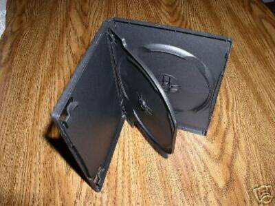 100 PCS GOOD QUALITY 14MM DOUBLE DVD CASES W/SWING TRAY, BLACK-PSD43
