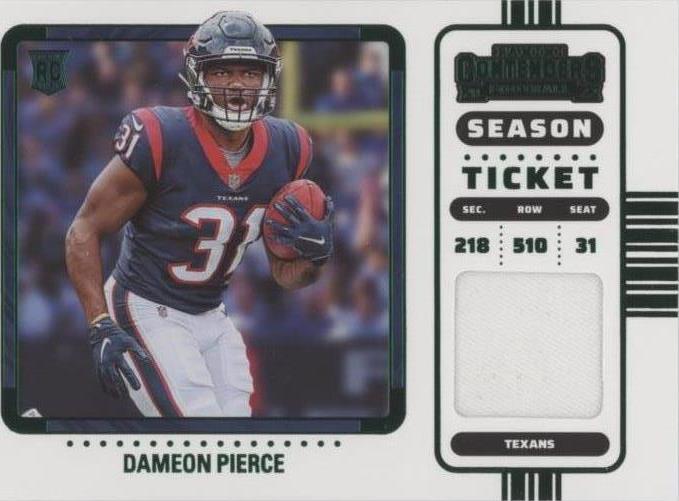 2022 Panini Contenders Dameon Pierce #RSV-DPI