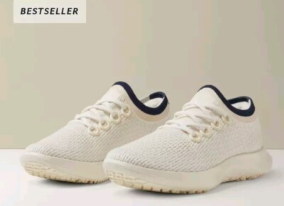 All birds Tree Dasher 2  Running Sneaker Shoe Women's 9 Natural White True Navy