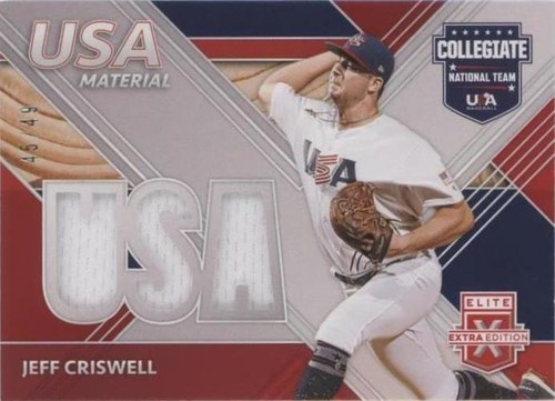 2020 Panini Elite Extra Edition - Jeff Criswell #USAM-JC