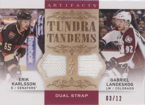 2014-15 Upper Deck Artifacts - Erik Karlsson Gabriel Landeskog #TT-KL