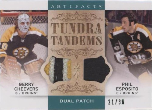 2014-15 Upper Deck Artifacts - Gerry Cheevers Phil Esposito #TT-CE
