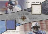 2006 Ultimate Collection Cedric Benson Vince Young #UD-BY