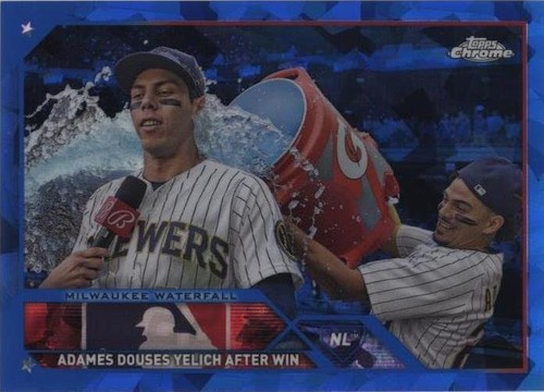 2023 Topps Chrome Update Series Sapphire Edition - Christian Yelich Willy Adames #USCS328