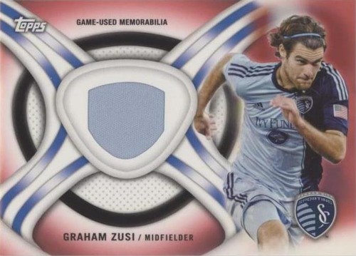 2014 Topps Chrome MLS Graham Zusi 76-77 Mini Gold Refractor 4/50