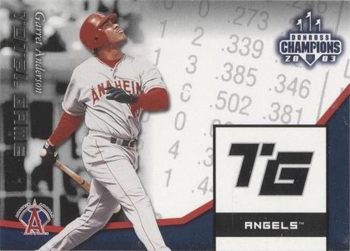 2003 Donruss Champions - Garret Anderson #TG-4